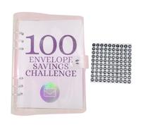 Gvvsjgdbis 100-Challenge - Carpeta de ahorro de dinero, 100 sobres, desafío de ahorro de dinero: un planificador de presupuesto divertido y sencillo, duradero y fácil de usar