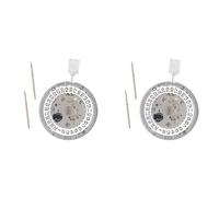 Gvvsjgdbis 2X Movimiento NH35A NH35 Movimiento de Reloj Mecánico de Alta Precisión Fecha a 3 Datewheel 24 Automático de cuerda Automática, plateado y .
