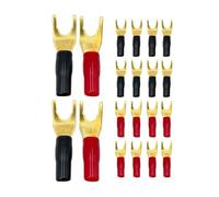 Gvvsjgdbis Conector banana en forma de YU de 20 piezas, conector banana chapado en oro, conector jack, cable de altavoz sin soldadura, conector de alimentación, duradero, fácil instalación, fácil de