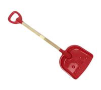 Gvvsjgdbis Pala de nieve gruesa de plástico para niños y playa, portátil, para empalme de nieve, rastrillo, color rojo