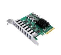 Gvvsjgdbis PCI-E X4 3.0 a 4 canales 8 puertos USB 3.2 Gen1 tarjeta de expansión PCI-E X4 USB 3.0 5Gbps adaptador controlador para PC de escritorio