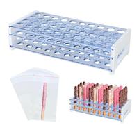 Gvvsjgdbis - Soporte para palos de pretzels y bolsa de 200 palos de pretzels transparentes con 40 agujeros de plástico para cumpleaños