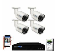GW Security 1920P NVR con HD Megapixel, 1920P, sistema de cámara IP de seguridad PoE para interiores y exteriores
