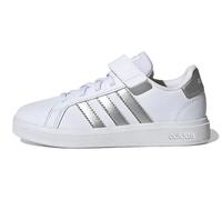 GW6516 Adidas Grand Court 2.0 Little Kid Blanco Mate Plata Niños Zapatillas