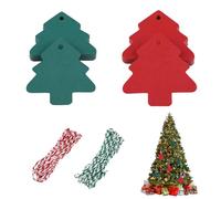 GWAWG 120 etiquetas de regalo de Navidad de papel kraft rojo y verde con cuerda, etiquetas de precio de regalo, decoraciones colgantes para envolver sus regalos