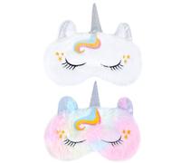 GWAWG 2PCS Cubierta de ojos de unicornio, Antifaz suave y ligera para dormir,cubierta linda para los ojos para
