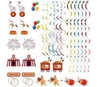 GWAWG 30 piezas de carnaval para colgar en remolino, circo Joker Balloon Party Supplies Sign, decoraciones de fiesta temáticas de carnaval, conjunto de decoraciones de carnaval, decoraciones de fiesta