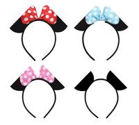 GWAWG 4 diademas de orejas de Mickey Mouse, accesorio novedoso para fiestas, cumpleaños, cosplay, accesorios para adultos y niños