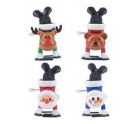 GWAWG 4 Piezas de Navidad Cuerda Juguete para los Niños Divertidos Juguetes Saltando Regalo Navidad Caminando Primavera Galletas Rellenos Rellenos Media Niños