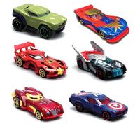 GWAWG 6 juguetes de coche de aleación de superhéroes Hot Spider Car regalo para niños a partir de 4 años