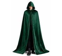 GWAWG Capa de traidores, capa verde oscuro para mujer, capa de disfraz de los traidores, capa gótica con capucha, perfecta para Halloween, cosplay, actuaciones en escenario