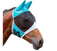 GWAWG CareMaster - Máscara de mosca de caballo con orejas y nariz,Máscara de mosca grande espacio ocular escudo de armadura para caballo