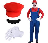 GWAWG - Disfraz para adultos con body, gorra y barba, para cosplay para adultos, carnaval, Halloween, decoración para carnaval (m)