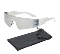 GWAWG Futuristic Sunglasses Rave Glasses Space Glasses Y2k Alien Glasses SetSunglasses Fun Glasses Party Glasses Futuristic Mirrored Sunglasses or Concert Bar DJ Nightlife Gathering Fancy Dress