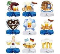 GWAWG Juego de 9 decoraciones de panal de miel Oktoberfest Oktoberfest Table Decoration Oktoberfest Table Decoration Bavaria Diamond Decoration for Bavarian Beer Festival Oktoberfest Decoration Beer