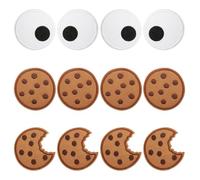 GWAWG - Lote de 12 parches de galletas termoadhesivos, transferencia textil termoadhesiva, para ropa, vaqueros, parche termoadhesivo, para adultos, adhesivos termoadhesivos, para coser