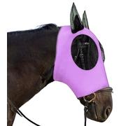 GWAWG - Máscara de mosca de caballo, color púrpura, gran espacio ocular de una cintura con orejas, suave, elástica, transpirable, máscara de mosca de insecto de mosquito para caballos