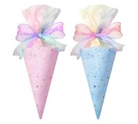 GWAWG Pack of 2 Gift Bag School First Day at School Siblings School Cone Small Bag Gift Packaging First Day of School Cone for Boys and Girls