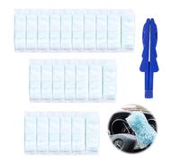 GWAWG Recambios de plumero esponjoso, 20 imanes de polvo flash, 1 mango extensor, cabeza sintética suave, material plástico, antiarañazos, herramienta de eliminación de polvo