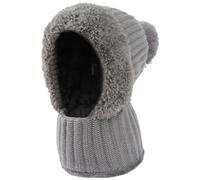 GWAWG TestoWinter Hat Beanie bufanda Set, 2 en 1 grueso suave forro de lana de punto sombrero círculo cuello calentador para mujeres hombres esquí deporte al aire libre diario