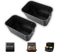GWBSXM Accesorios para freidora de aire Breville Halo Flexi, 2 piezas de 9.65 pulgadas de largo x 5.63 pulgadas de ancho x 4.92 pulgadas de alto, cestas de cocina de acero inoxidable, bandeja de