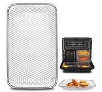 GWBSXM Accesorios para freidora de aire Breville Halo Flexi, 9.7 x 5.7 x 0.8 pulgadas, bandeja de alambre de acero inoxidable, bandeja de malla, pieza de repuesto, bandeja de horno, apta para