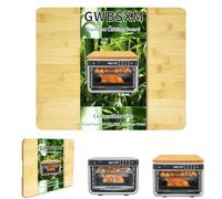 GWBSXM Tabla de cortar de bambú para horno inteligente Ninja Foodi DT201/DT251, accesorios de horno tostador de 14.7 x 11.5 pulgadas con patas de silicona antideslizantes resistentes al calor para