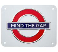 GWC Letrero de metro de Londres, Mind The Gap, pequeño letrero de metal