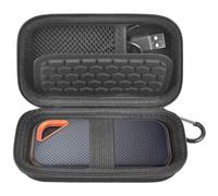 GWCASE Funda compatible con SSD externo portátil SanDisk Extreme Pro de 4 TB, 1 TB, 2 TB, soporte de viaje para unidad de estado sólido Crucial X8 (solo caja), color negro