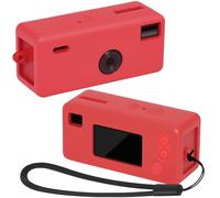 GWCASE Funda para cámara digital Kodak para llavero CHARMERA - Funda de silicona a prueba de golpes con correa para la muñeca, ajuste preciso para mini cámaras Blind Box 1987, color rojo (solo bolsa)