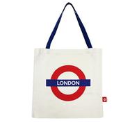GWCC London Underground - Bolsas de mano con licencia en el interior, 6 diseños, Londres, Notting Hill, Camden Town, Oxford Circus, Piccadilly Circus y London Heart, tamaño 41 x 6 x 40 cm, Crema