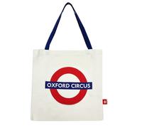 GWCC London Underground - Bolsas de mano con licencia en el interior, 6 diseños, Londres, Notting Hill, Camden Town, Oxford Circus, Piccadilly Circus y London Heart, tamaño 41 x 6 x 40 cm, Crema