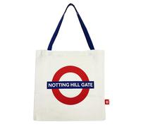 GWCC London Underground - Bolsas de mano con licencia en el interior, 6 diseños, Londres, Notting Hill, Camden Town, Oxford Circus, Piccadilly Circus y London Heart, tamaño 41 x 6 x 40 cm, Crema