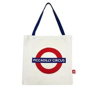 GWCC London Underground - Bolsas de mano con licencia en el interior, 6 diseños, Londres, Notting Hill, Camden Town, Oxford Circus, Piccadilly Circus y London Heart, tamaño 41 x 6 x 40 cm, Crema
