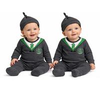 GWCC Pelele y Gorro para Bebé con Licencia de Harry Potter - Slytherin Baby Grow para Niños y Niñas | Traje de Mago Recién Nacido, Cosplay Infantil, Sesión de Fotos y Disfraz de Halloween Regalo (0-18