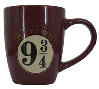 GWCC Taza de cerámica con licencia de Harry Potter Platform 9 3/4, color granate, estación de Kings Cross