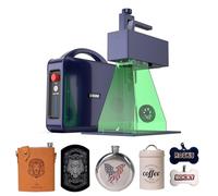 GWEIKE G2 Pro Grabador Láser de Fibra de 30W con Grabado 3D y Profundo, Máquina Láser Rápida de 15000 mm/s, Área de 110×110 mm, Precisión de 0,001 mm para Joyería, Metal y Placas para Mascotas