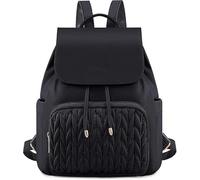 GWEMOSVSFQ Mochila de Mujer Mochila de Moda pequeña para Mujer Bolso Ligero para niñas Bolso Escolar Mini Mochila Linda antirrobo,Negro,14 Inch