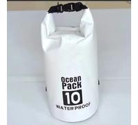GWEMOSVSFQ Saco Estanque Dobrável 10 litros Impermeável com Alça Ajustável Prova D'Agua Mergulho Pescaria Saco Mochila,Blanca