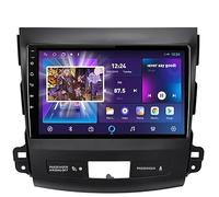GWENP Android 14 Radio Coche 2 DIN 9 Pulgadas HD Pantalla Táctil para Mitsubishi Outlander 2 2005-2012 Conectar y Usar con Bluetooth GPS Navi WiFi FM Radio Carplay Inalámbrico/Android Auto