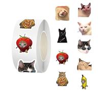 Gwezmxs Pegatinas Gatos Set, Stickers Memes Divertidos para Portátil & Teléfono, Cat Sticker Meme, 500 Unidades
