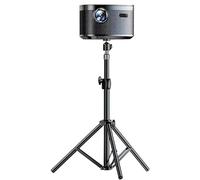 Gwezmxs Tripode Soporte Proyector Portatil, Altura Ajustable 32 - 60 cm, Rosca de 1/4 Pulgadas, Color Negro con Bola Giratoria 360°