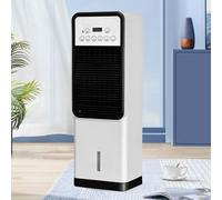 GWFBLID Aire Acondicionado Portatil Silencioso 3 en 1 Enfriador de Aire Evaporativo Sin Tubo Exterior 3L Tanque Agua 3 Velocidades Viento Temporizador 12H 120° Oscilación Ventilador de Enfriamiento