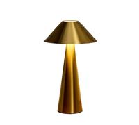 GWJKG 10.8" Wireless Gold Touch Desk Lamp, Rechargeable 3-Tone Dimming Waterproof, Restaurants, Outdoor, Terrace Suitable for Living Room, Dormitory, Office,(1Pack)