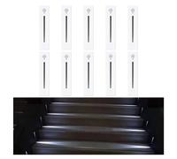 GWJKG 10Pcs Stair Motion Sensor Night Garden Balcony IP65 Waterproof Step Light for Inside Outside Staircase