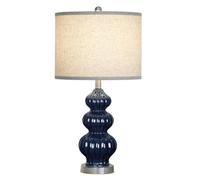 GWJKG 25 Inch Three Gourd Ceramic Table Lamp with Three-Way Dimmable Bedroom Nightstand Decoration Suitable for Living Room, Dormitory, Office,