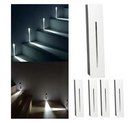 GWJKG 5Pcs 3W Recessed Stair AC85 Step Warm White IP65 Waterproof Wall Light for Garden Balcony Corridor