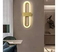 GWJKG Acrylic Wall Lamp - 8W for Living Room, Corridor & Bedroom Decorations (Golden, Warm Light)