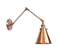 GWJKG Adjustable Industrial Swing Arm Wall Lamp Hardwired Home Decor, Bedroom, Bathroom, Farmhouse, Garage Porch () Perfect for Headboards & Ambient