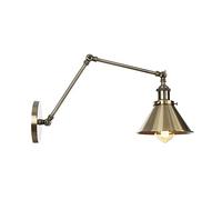 GWJKG Adjustable Swing Arm Wall Lamp Hardwired Industrial for Home Decor, Bedroom, Bathroom, Farmhouse, Porch, Garage - Compatible